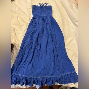 Urban Outfitters Royal Blue Ruffled Top